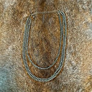 Faux Adjustable 3mmm Navajo Pearl Necklace